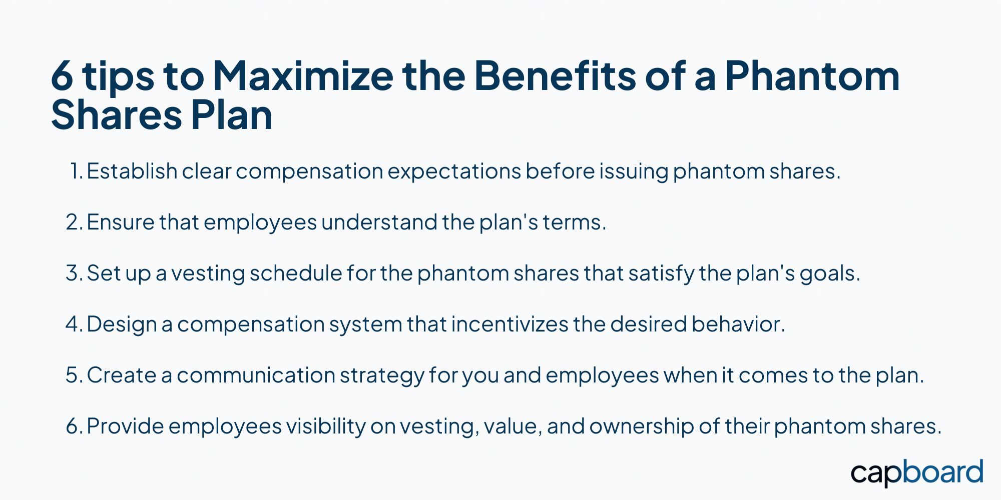 6 tips to maximize the benefits of a phantom shares plan